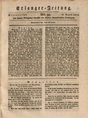 Erlanger Zeitung (Erlanger Real-Zeitung) Samstag 16. August 1828