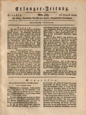 Erlanger Zeitung (Erlanger Real-Zeitung) Dienstag 26. August 1828