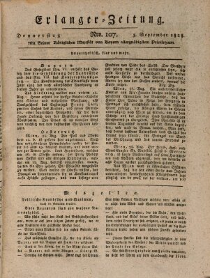 Erlanger Zeitung (Erlanger Real-Zeitung) Freitag 5. September 1828