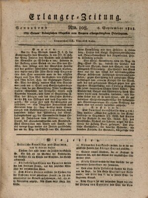 Erlanger Zeitung (Erlanger Real-Zeitung) Samstag 6. September 1828