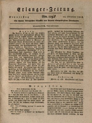 Erlanger Zeitung (Erlanger Real-Zeitung) Donnerstag 23. Oktober 1828