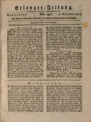 Erlanger Zeitung (Erlanger Real-Zeitung) Samstag 22. November 1828