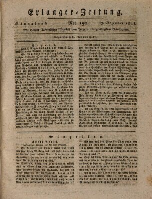 Erlanger Zeitung (Erlanger Real-Zeitung) Samstag 13. Dezember 1828