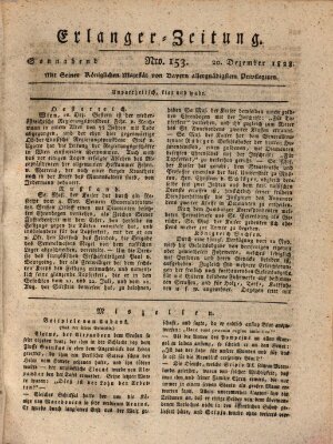 Erlanger Zeitung (Erlanger Real-Zeitung) Samstag 20. Dezember 1828