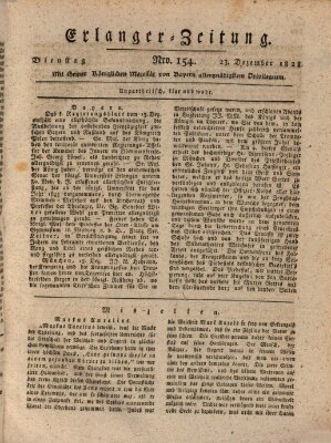 Erlanger Zeitung (Erlanger Real-Zeitung) Dienstag 23. Dezember 1828