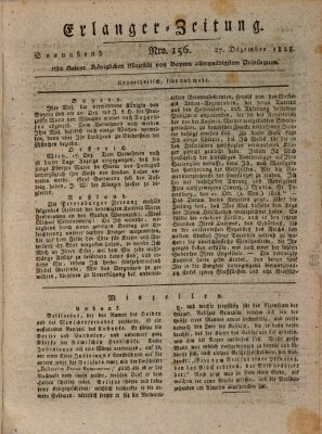 Erlanger Zeitung (Erlanger Real-Zeitung) Samstag 27. Dezember 1828