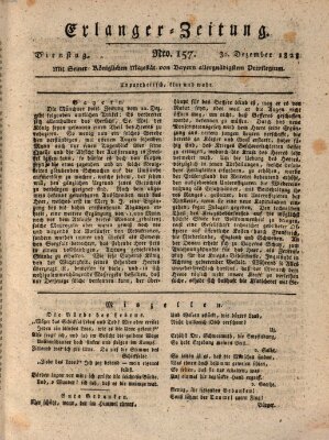 Erlanger Zeitung (Erlanger Real-Zeitung) Dienstag 30. Dezember 1828