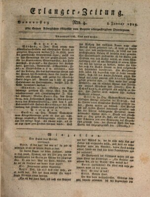 Erlanger Zeitung (Erlanger Real-Zeitung) Donnerstag 8. Januar 1829