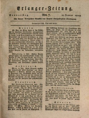 Erlanger Zeitung (Erlanger Real-Zeitung) Donnerstag 15. Januar 1829