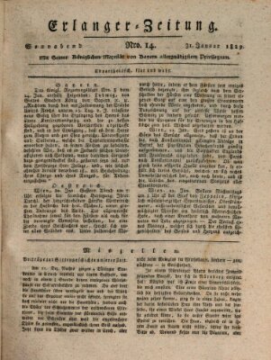 Erlanger Zeitung (Erlanger Real-Zeitung) Samstag 31. Januar 1829