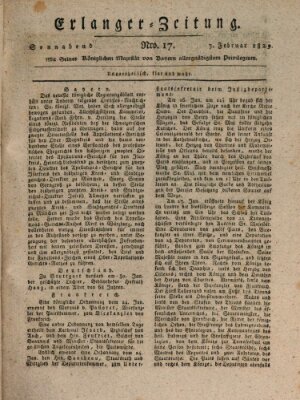 Erlanger Zeitung (Erlanger Real-Zeitung) Samstag 7. Februar 1829