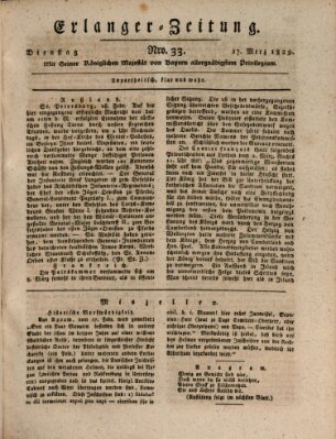 Erlanger Zeitung (Erlanger Real-Zeitung) Dienstag 17. März 1829