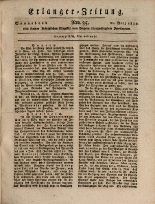 Erlanger Zeitung (Erlanger Real-Zeitung) Samstag 21. März 1829