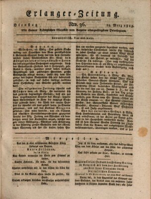 Erlanger Zeitung (Erlanger Real-Zeitung) Dienstag 24. März 1829