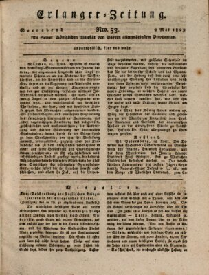 Erlanger Zeitung (Erlanger Real-Zeitung) Donnerstag 2. April 1829