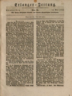 Erlanger Zeitung (Erlanger Real-Zeitung) Donnerstag 14. Mai 1829