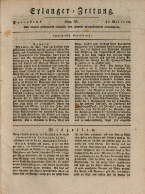 Erlanger Zeitung (Erlanger Real-Zeitung) Samstag 30. Mai 1829