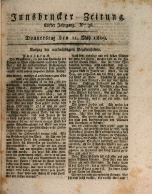 Innsbrucker Zeitung Donnerstag 11. Mai 1809