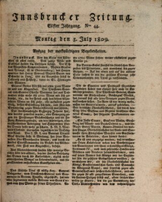 Innsbrucker Zeitung Montag 3. Juli 1809