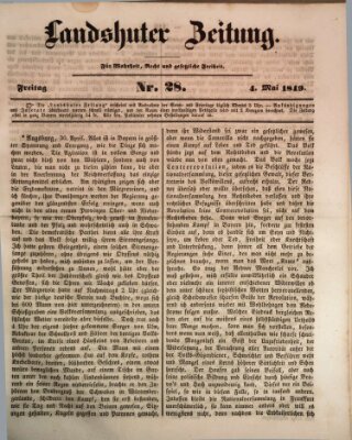 Landshuter Zeitung Freitag 4. Mai 1849