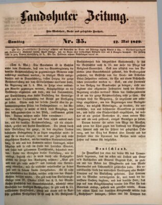 Landshuter Zeitung Samstag 12. Mai 1849