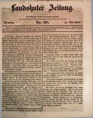 Landshuter Zeitung Dienstag 15. Mai 1849