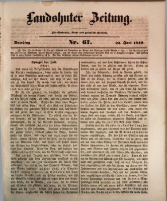 Landshuter Zeitung Samstag 23. Juni 1849