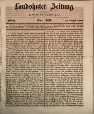 Landshuter Zeitung Freitag 24. August 1849