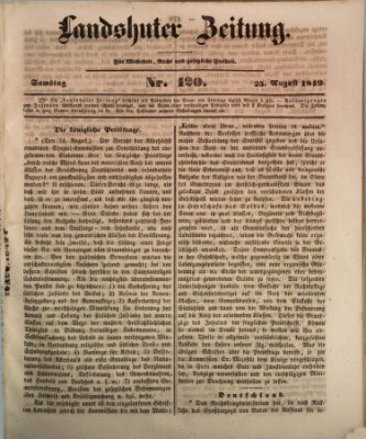 Landshuter Zeitung Samstag 25. August 1849