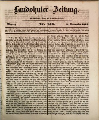 Landshuter Zeitung Montag 24. September 1849