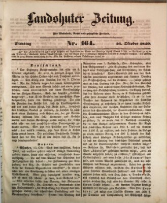 Landshuter Zeitung Dienstag 16. Oktober 1849