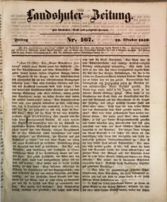 Landshuter Zeitung Freitag 19. Oktober 1849