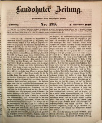 Landshuter Zeitung Samstag 3. November 1849