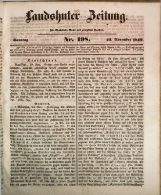 Landshuter Zeitung Sonntag 25. November 1849