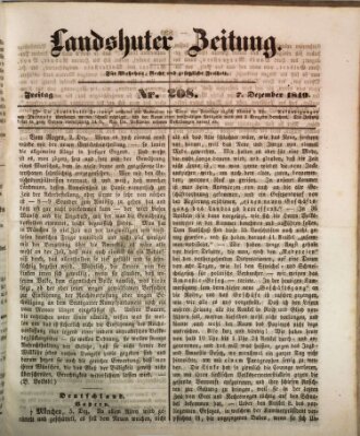 Landshuter Zeitung Freitag 7. Dezember 1849