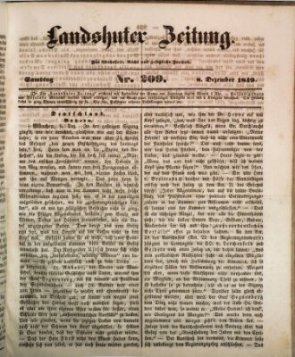 Landshuter Zeitung Samstag 8. Dezember 1849