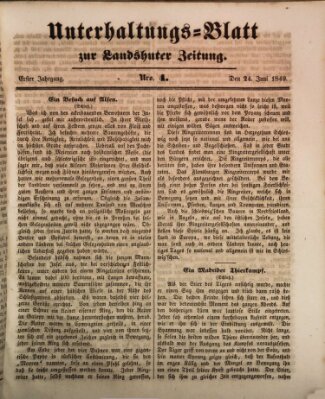 Landshuter Zeitung Sonntag 24. Juni 1849