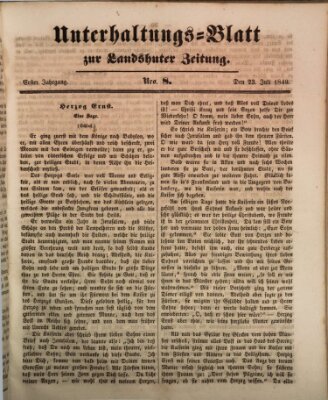 Landshuter Zeitung Montag 23. Juli 1849