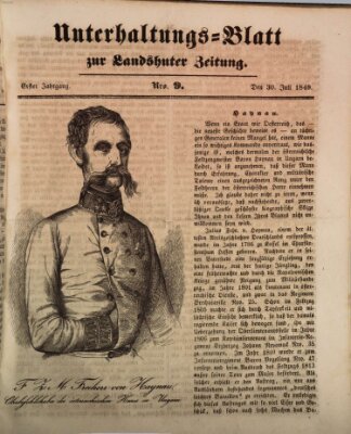 Landshuter Zeitung Montag 30. Juli 1849