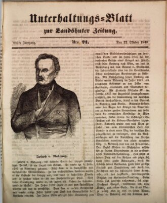 Landshuter Zeitung Montag 22. Oktober 1849