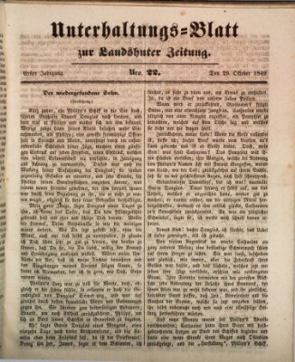 Landshuter Zeitung Montag 29. Oktober 1849