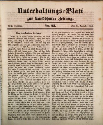 Landshuter Zeitung Montag 19. November 1849