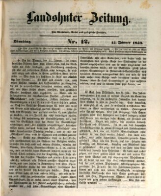 Landshuter Zeitung Dienstag 15. Januar 1850