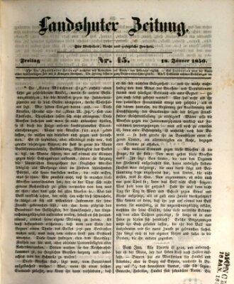 Landshuter Zeitung Freitag 18. Januar 1850