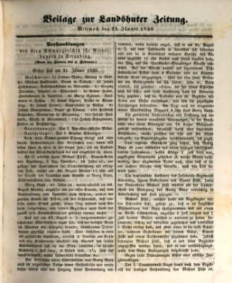 Landshuter Zeitung Mittwoch 23. Januar 1850