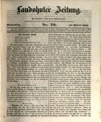 Landshuter Zeitung Donnerstag 24. Januar 1850