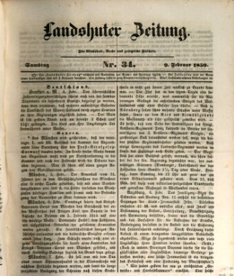 Landshuter Zeitung Samstag 9. Februar 1850