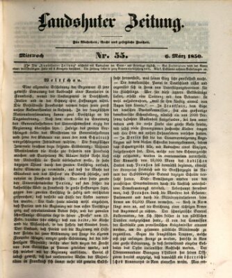 Landshuter Zeitung Mittwoch 6. März 1850