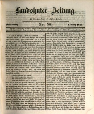 Landshuter Zeitung Donnerstag 7. März 1850