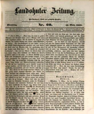 Landshuter Zeitung Dienstag 12. März 1850